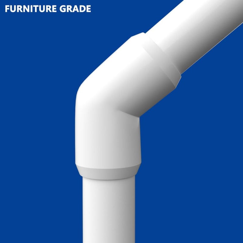 letsFix 45 Degree PVC Fittings 1-1/4 Inch (4-Pack), Furniture-Grade, Heavy-Duty Pipe Connectors for Plumbing, DIY Projects, and Home Furniture Assembly, Compatible with 1-1/4" Schedule 40 PVC Pipes‌ - Image 4